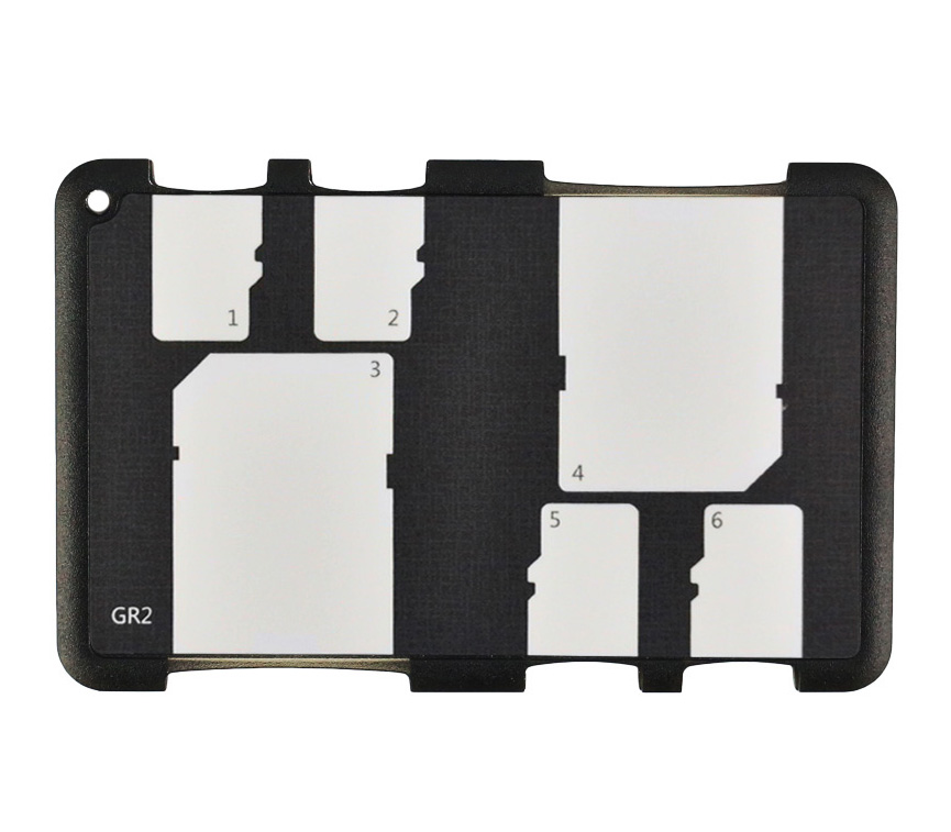 Кейс для карт памяти JJC MCH-SDMSD6GR, 2 SD + 4 MicroSD