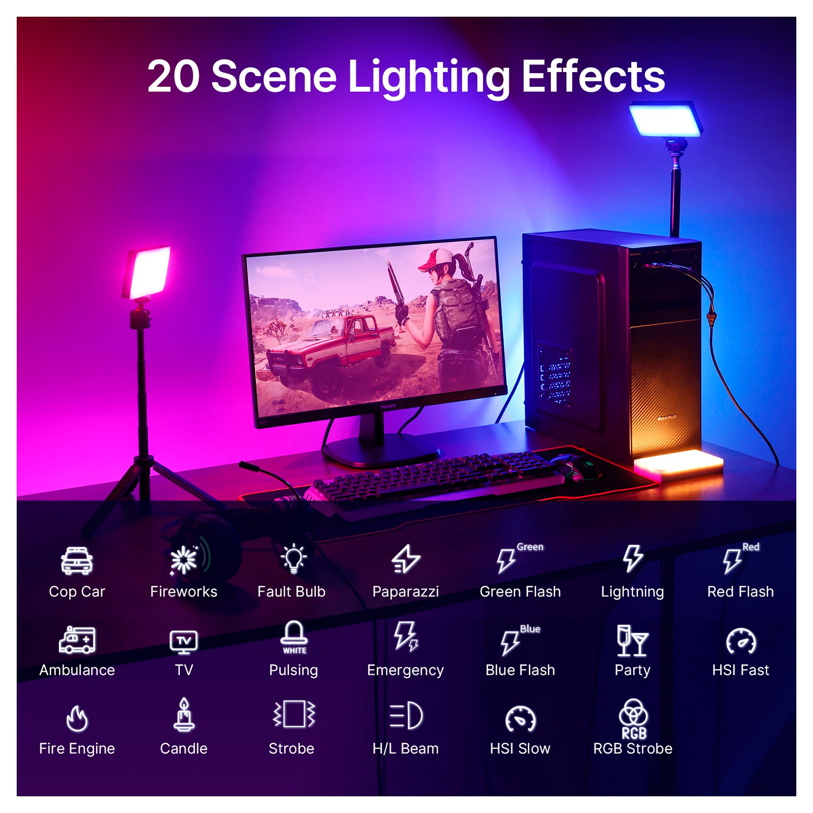 Осветитель Ulanzi LT-002, 2500-9000K, RGB, 10 Вт