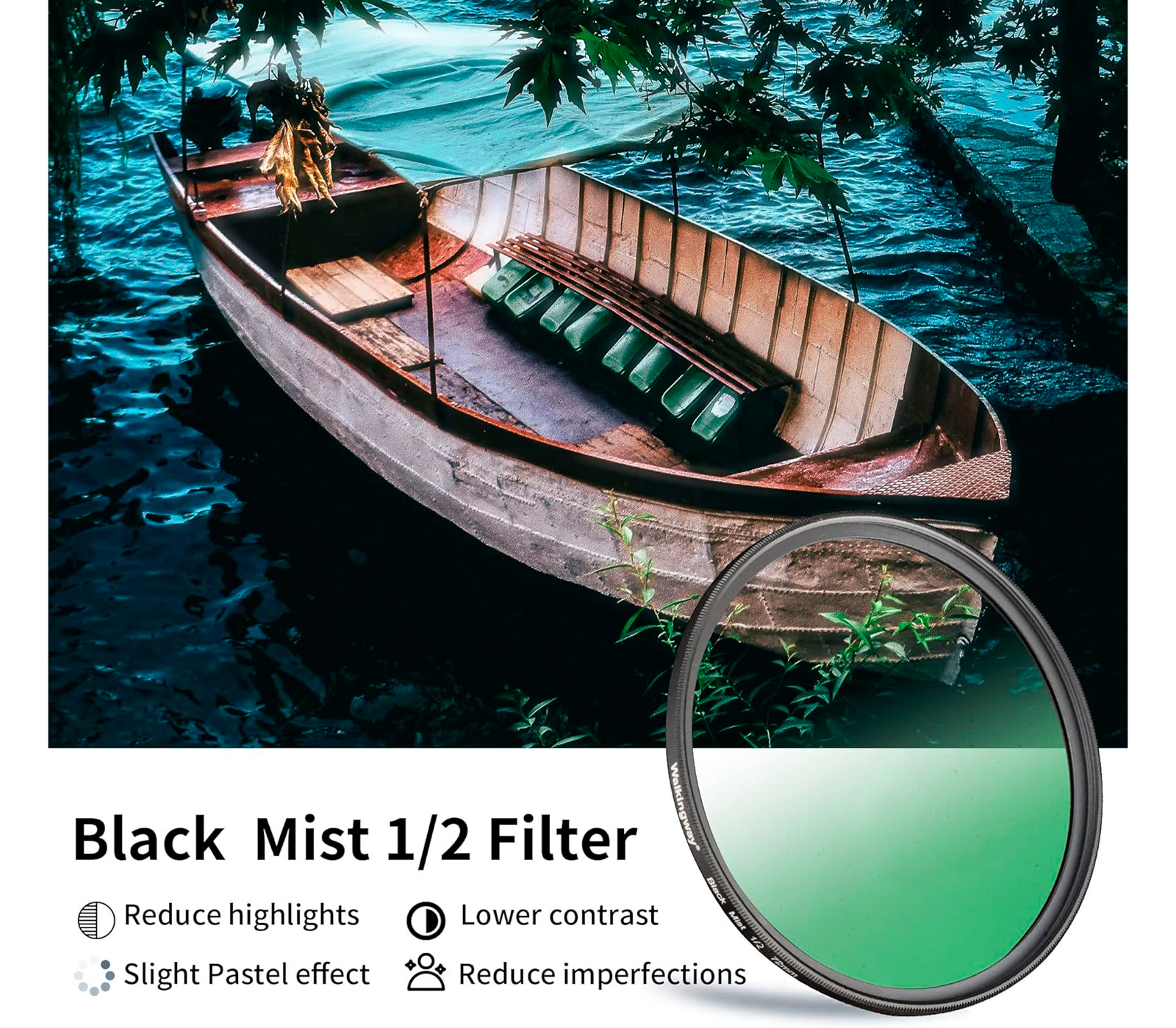 Светофильтр Walking Way Black Mist 1/2 49mm