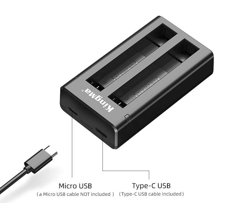 Зарядное устройство Kingma BM066 + 2 аккумулятора для Insta360 One X4