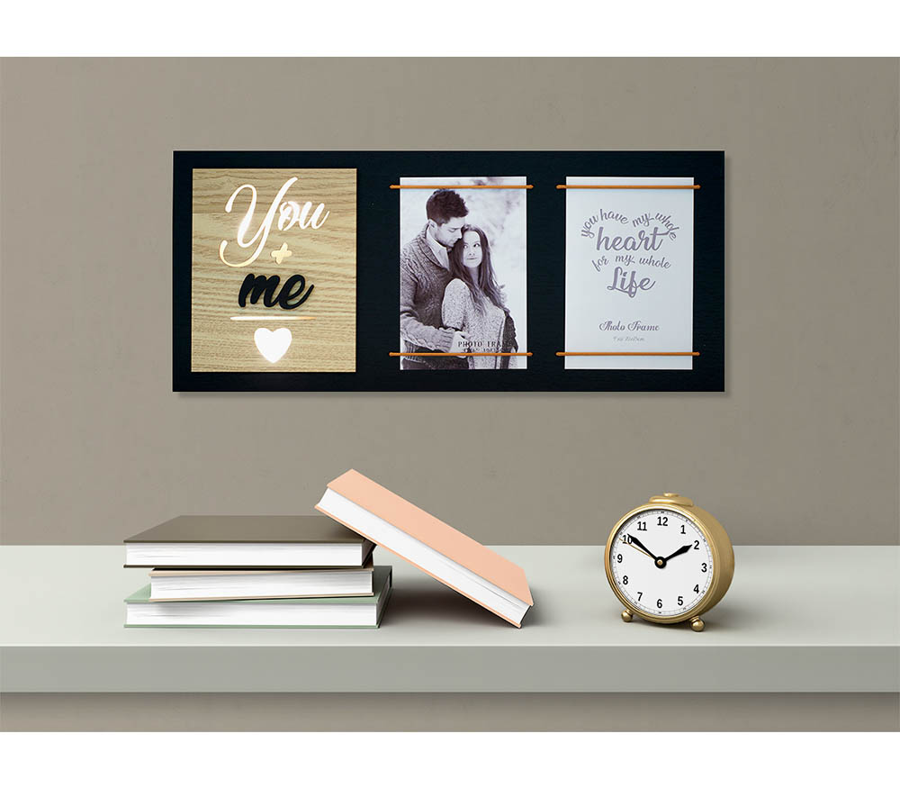 Мультирамка с подсветкой Fotografia на 2 фото 10x15 см., "You + me" (FFL-844)