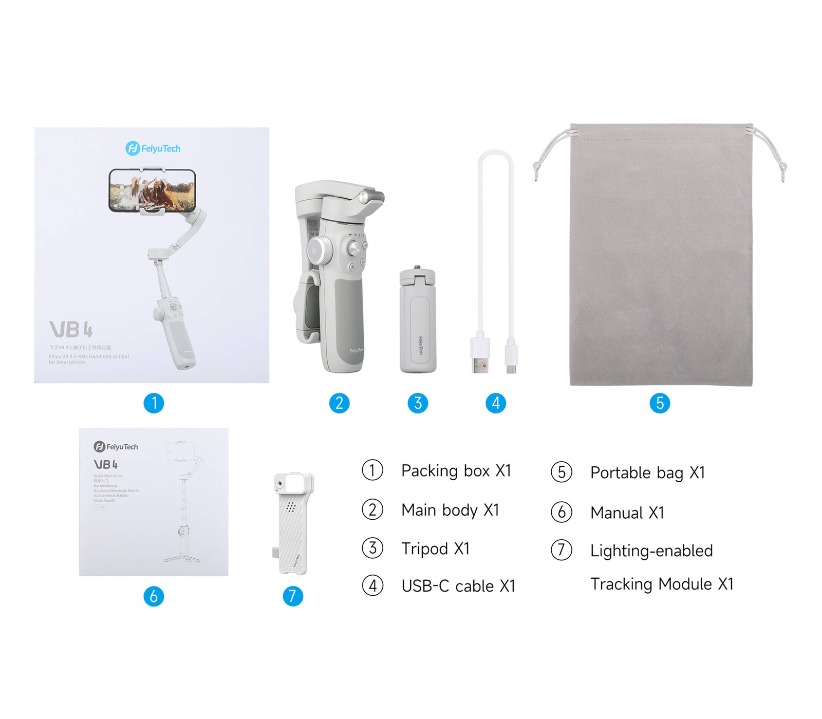 Стабилизатор FeiyuTech Vimble VB4 Creator Bundle с модулем X1, для смартфонов