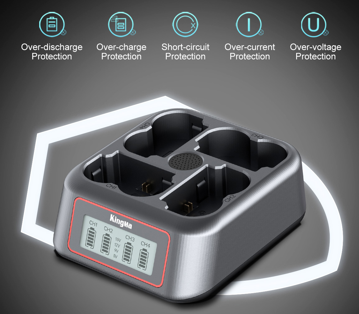 Зарядное устройство Kingma BM069-W235 для 4х Fujifilm NP-W235