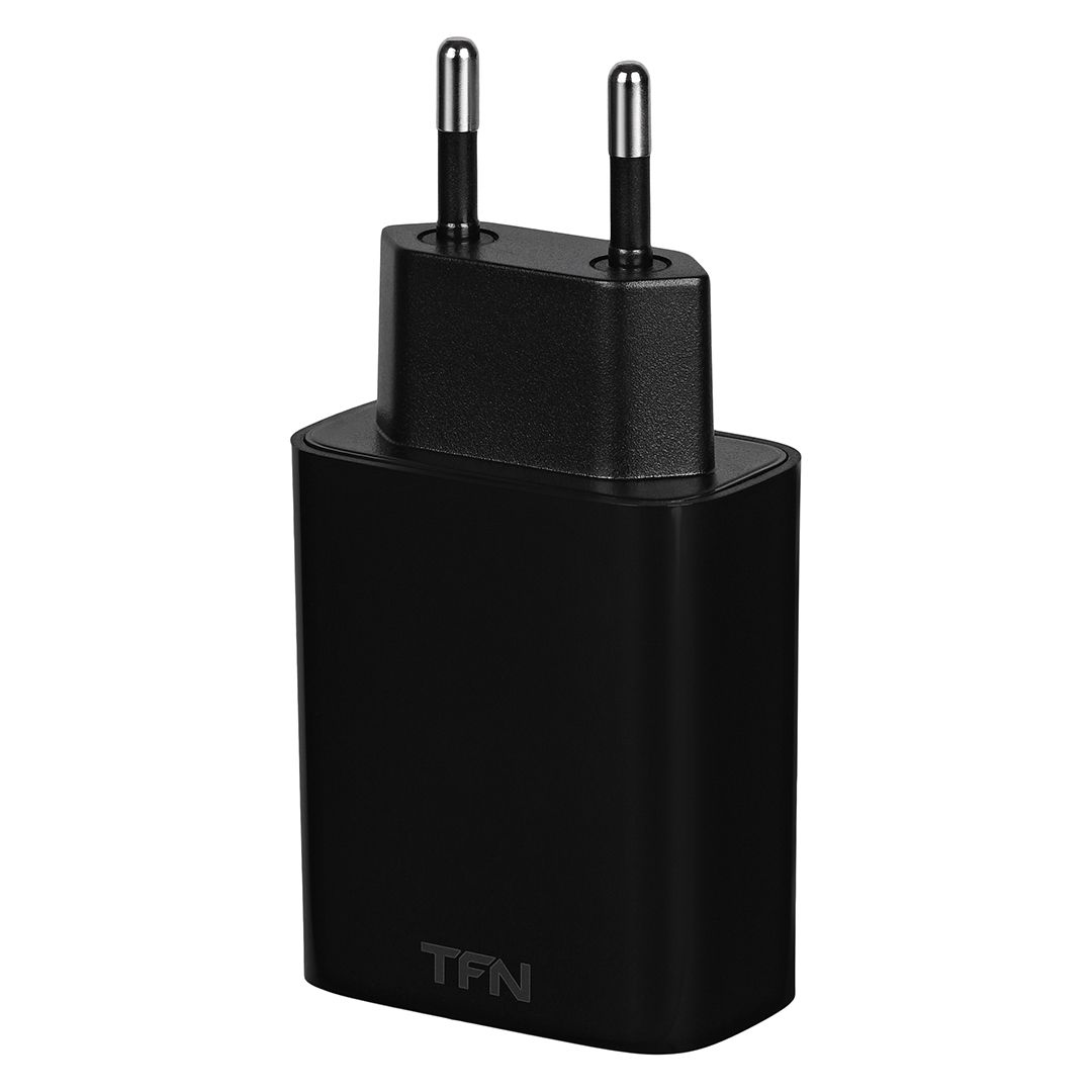 Зарядное устройство TFN TypeC, 20Вт, с кабелем TypeC, черный