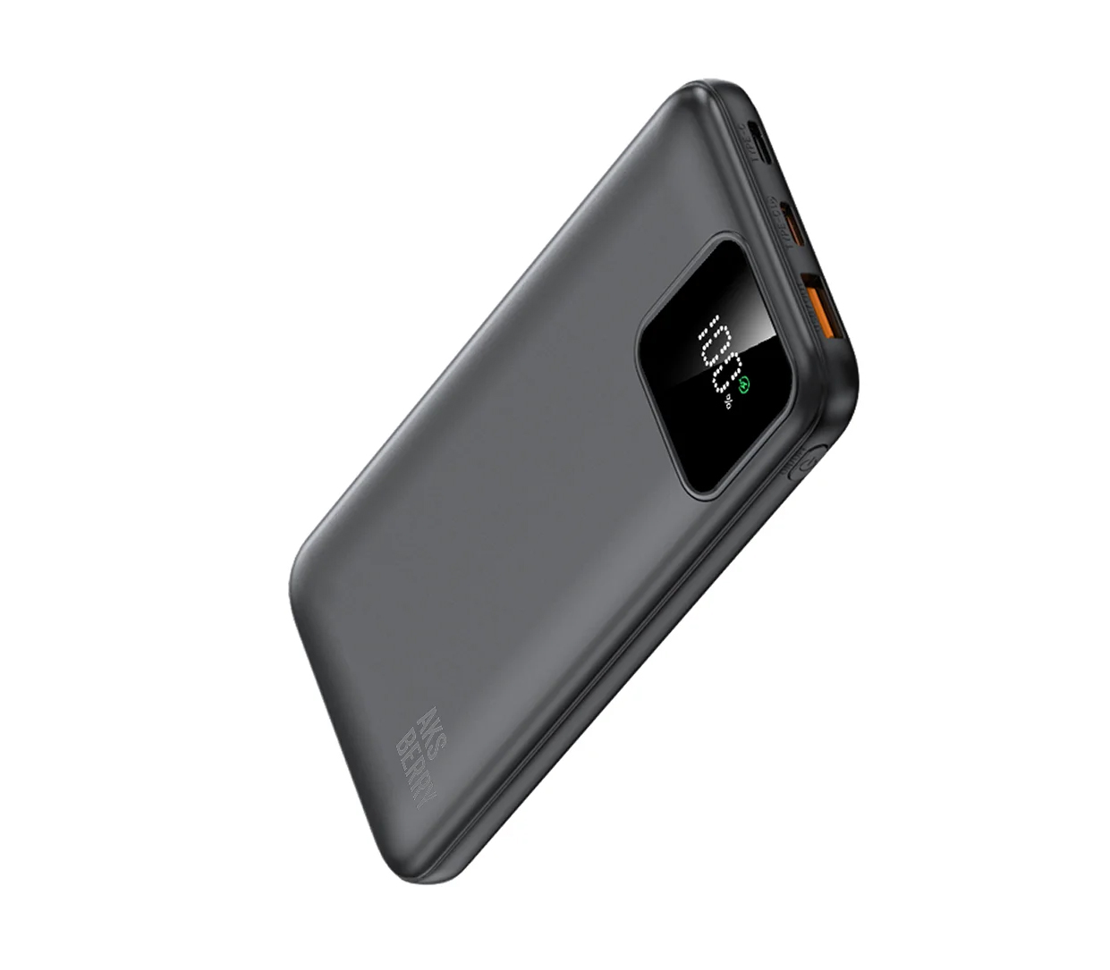 Внешний аккумулятор Aksberry E101 Violet, 22.5 Вт, 10 000 мАч, черный