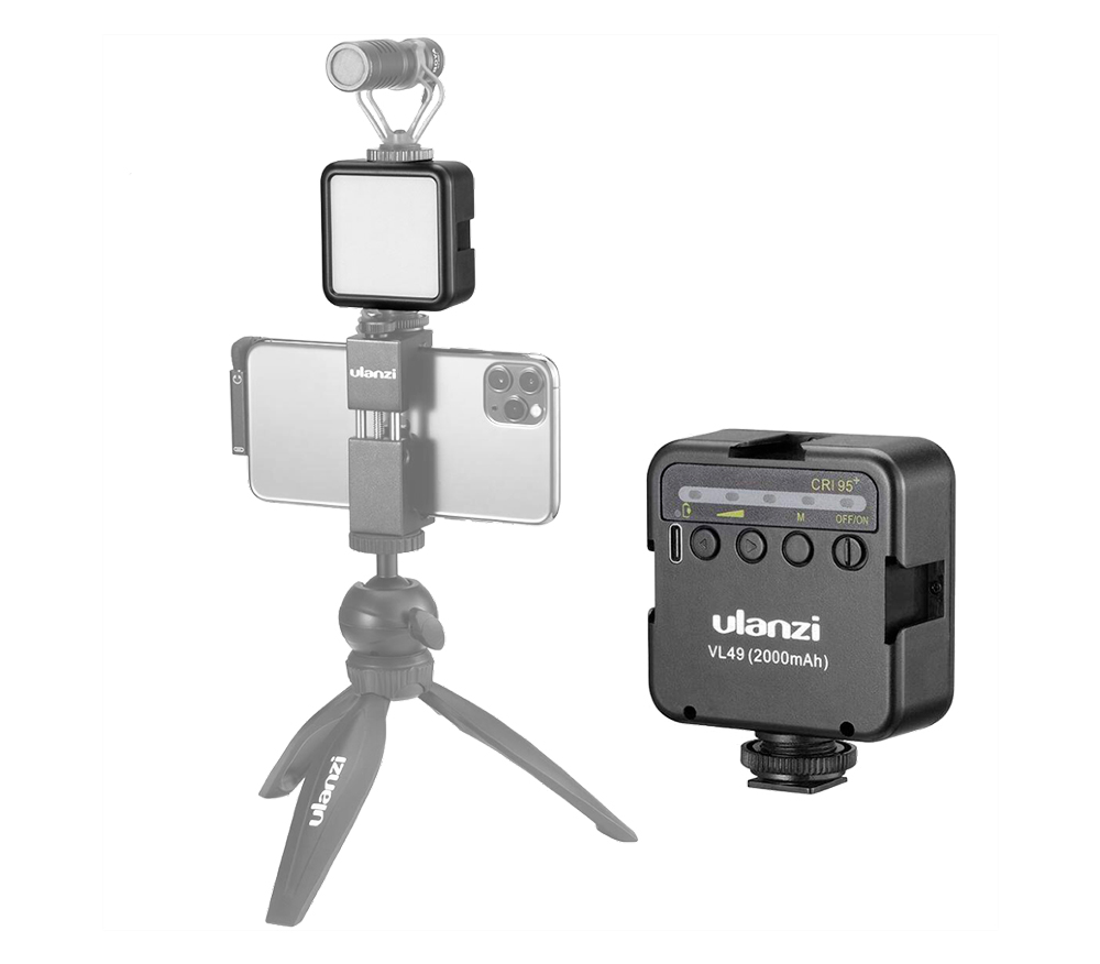 Осветитель Ulanzi VL49 Mini LED Video Light, 6 Вт, 5500К, черный