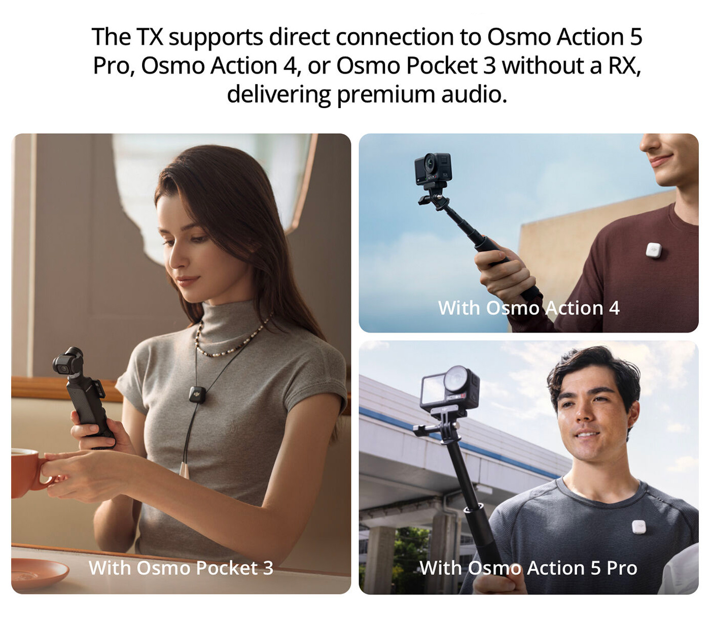Беспроводная система DJI Mic Mini, 2 микрофона, 1 приемник, USB-C / 3.5мм TRS