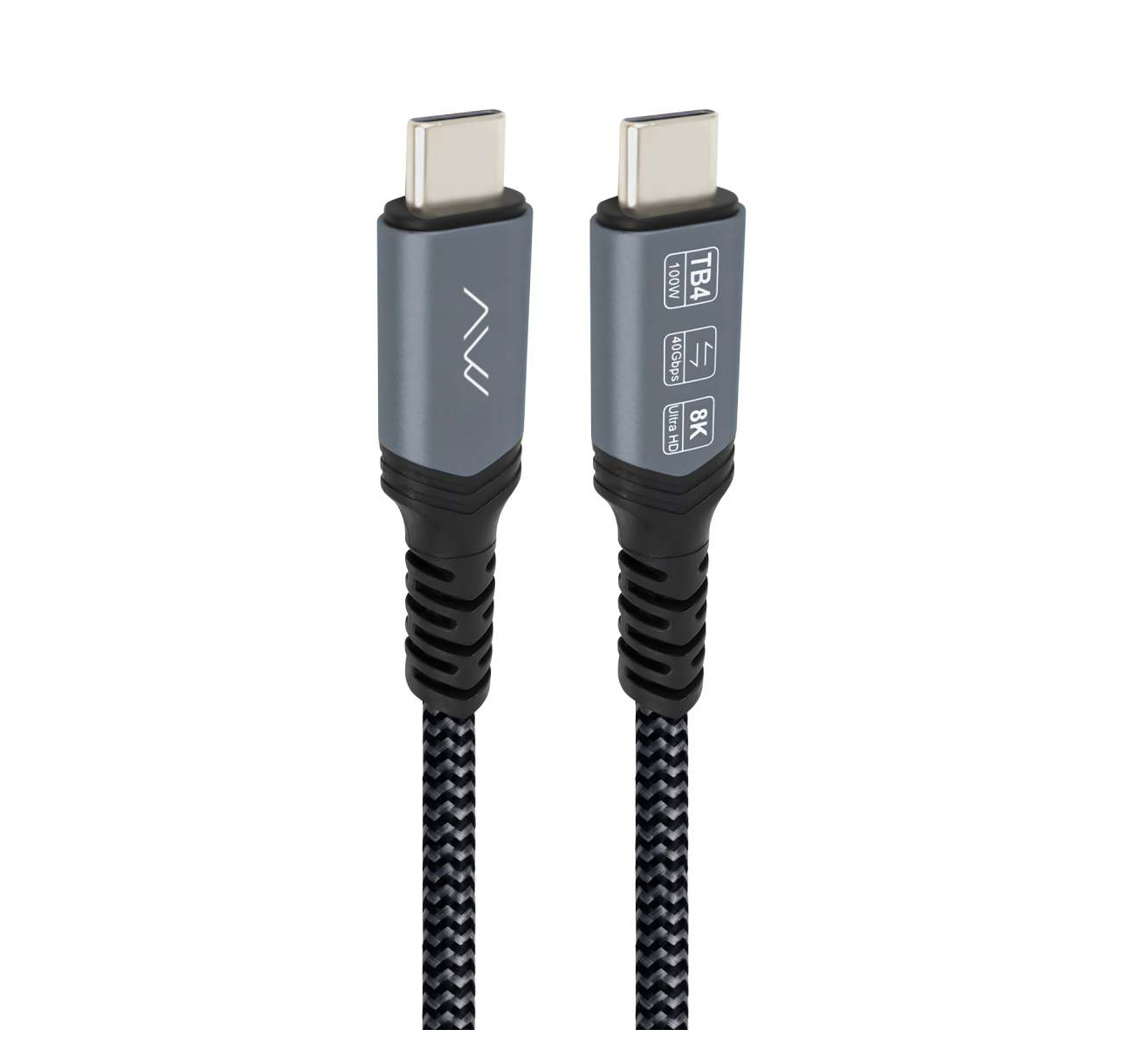 Кабель Caweon Visario USB4 Type-C / Thunderbolt 4, 40 Гбит/с, 240 Вт, длина 2 м (AAJB-2M)