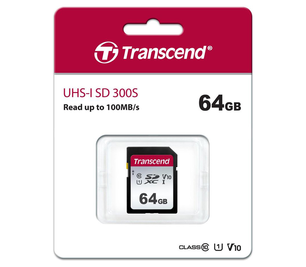 Карта памяти Transcend SDXC 64GB 300S UHS-I U1 V10