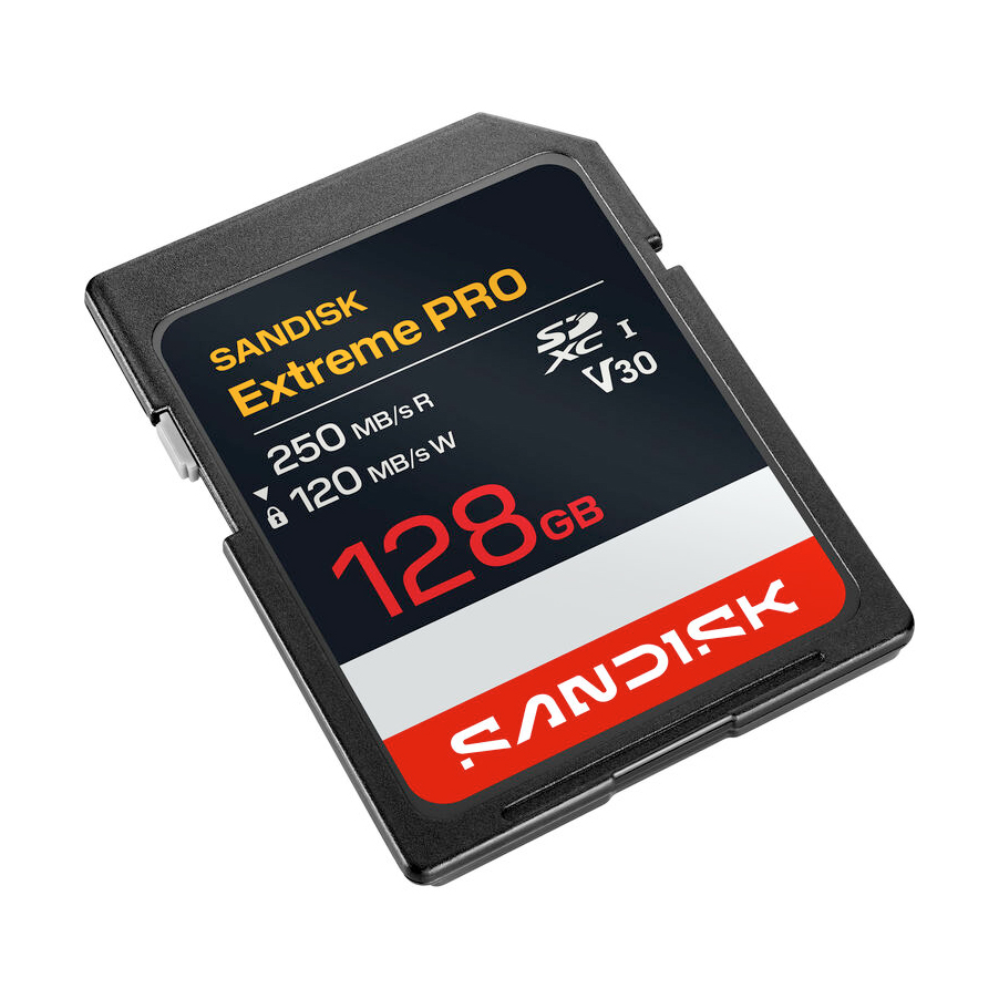Карта памяти SanDisk SDXC 128GB Extreme Pro UHS-I V30 U3 R250/W120 МБ/с