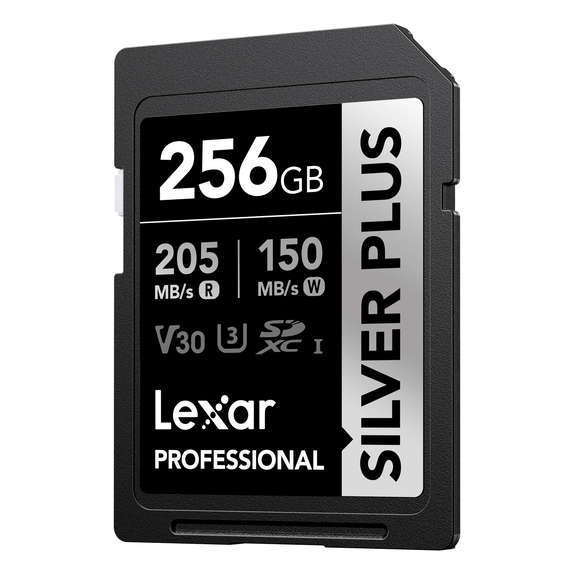 Карта памяти Lexar SDXC 256GB Professional Silver Plus UHS-I U3 V30 (205/150 MB/s)