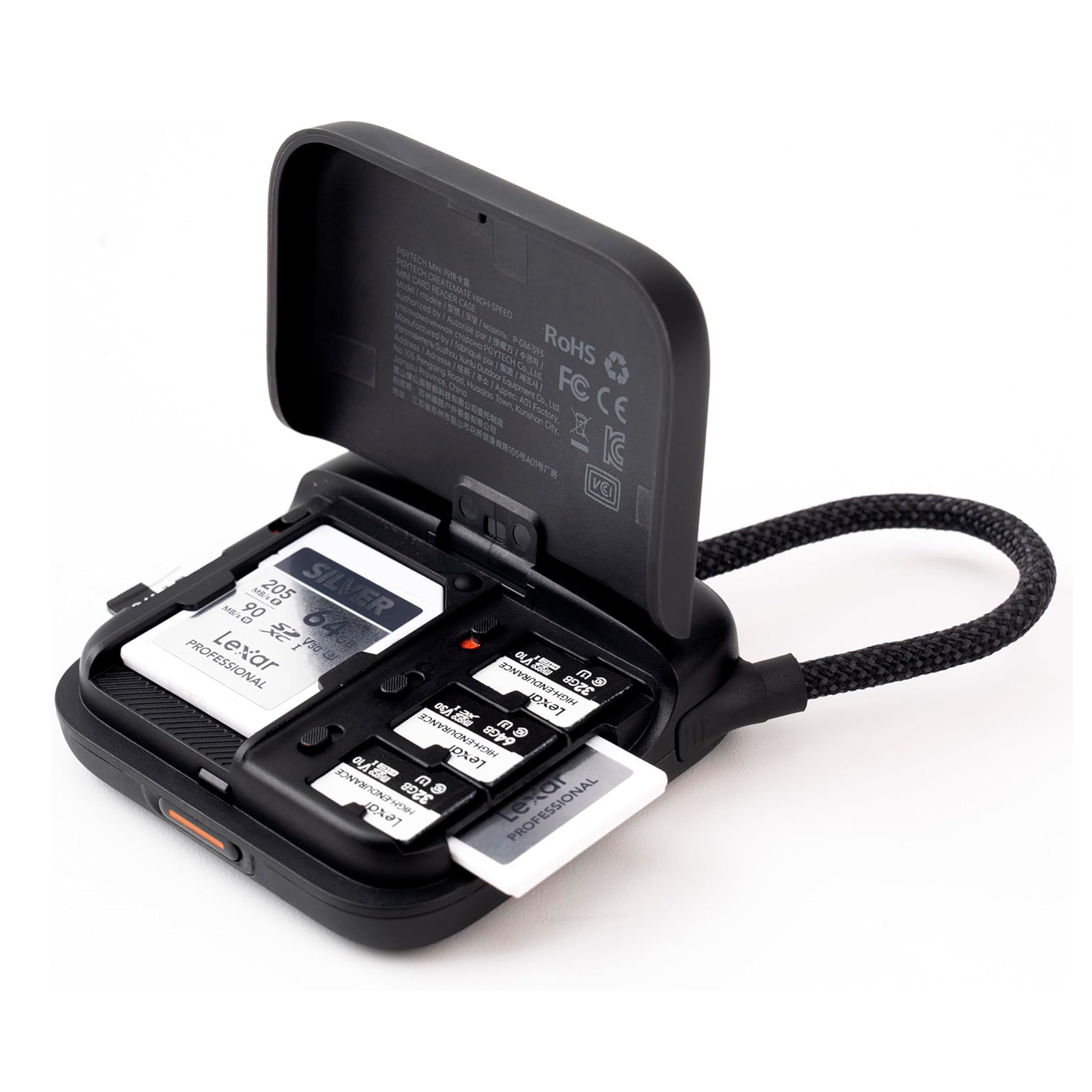 Карт-ридер и чехол PGYTECH CreateMate Mini, SD UHS II / microSD, Classic Black