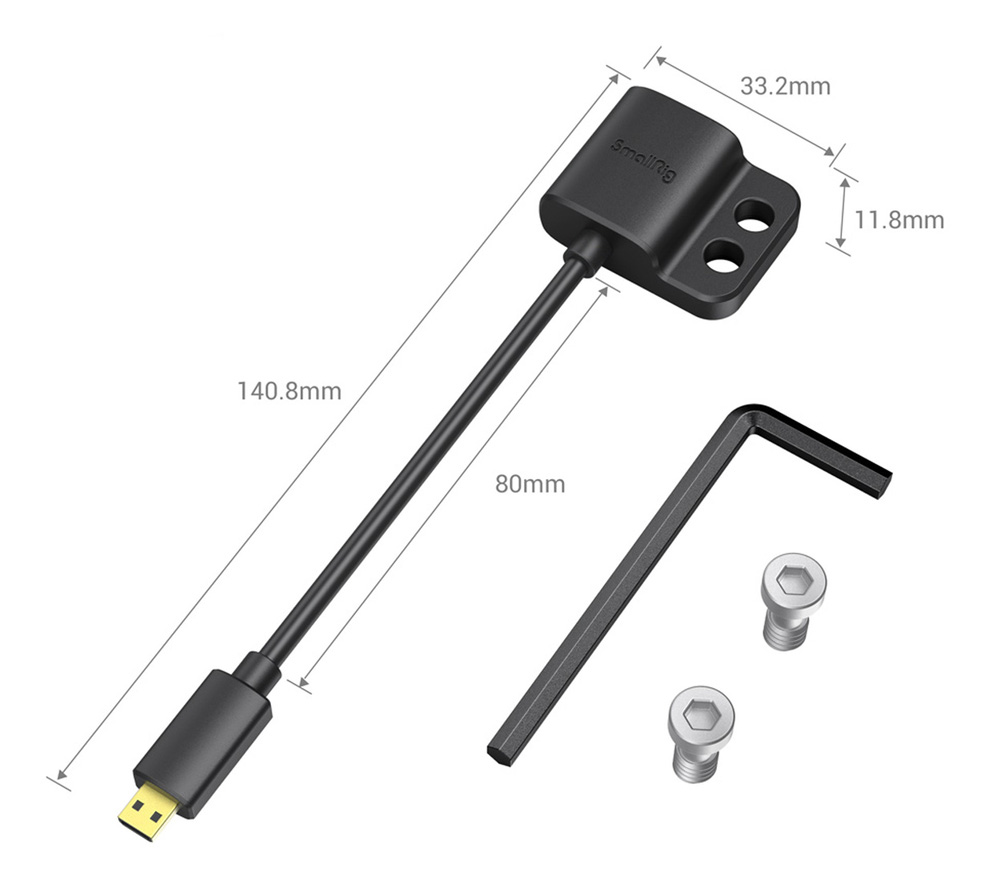 Адаптер кабеля HDMI SmallRig 3021 (HDMI D to A) Ultra Slim 4K, с креплением