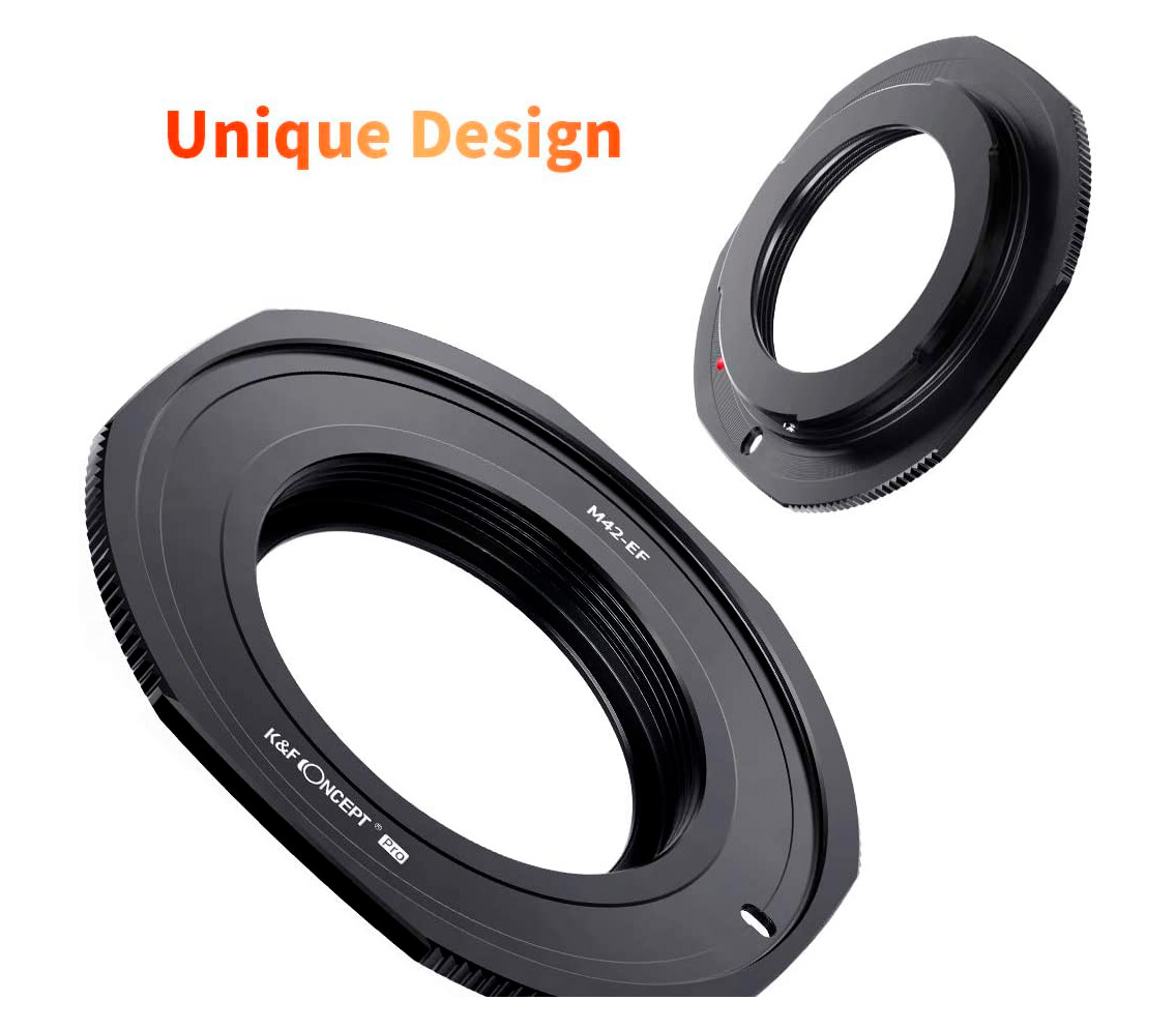 Переходное кольцо K&F Concept M42-EOS, объективы M42 на камеры Canon EF/EF-S, черное