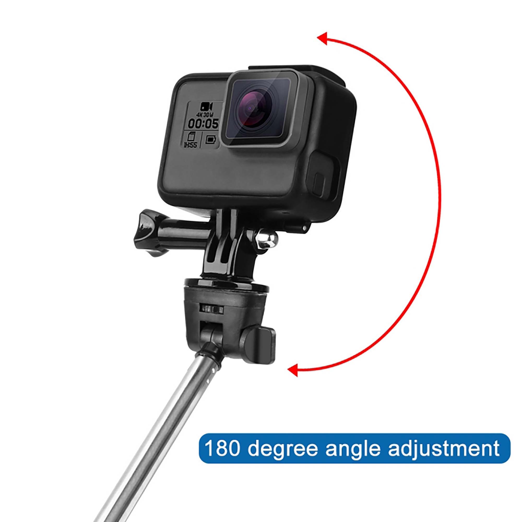 Селфи-стик Puluz PU55 Extendable Selfie Stick for Action Cameras, для экшн-камер, длина 22-80 см