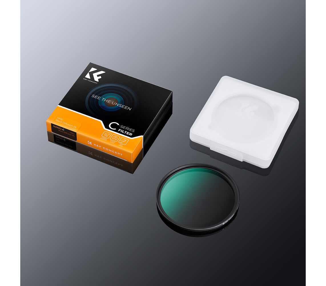 Светофильтр K&F Concept C-Series Black Mist 1/4, Green Coating, 82 мм