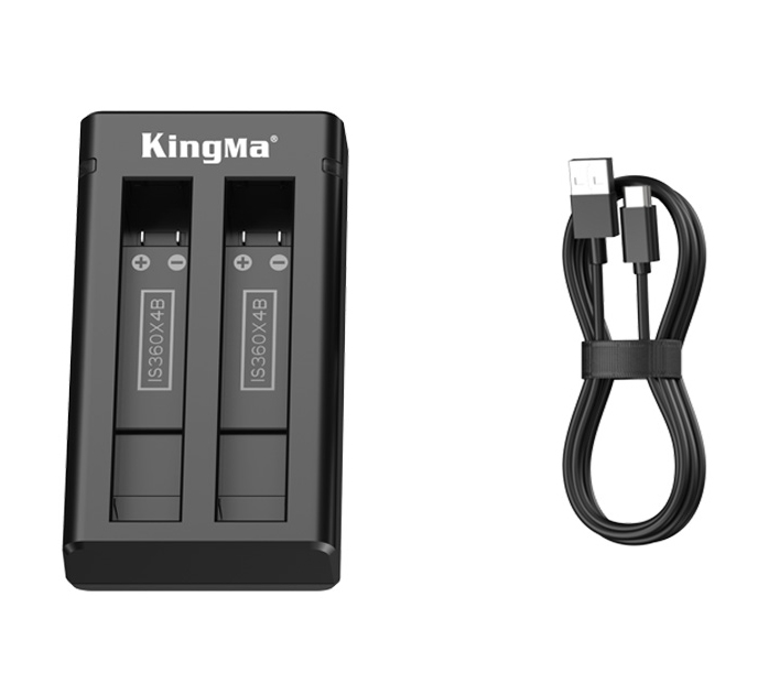 Зарядное устройство Kingma BM066, USB, для 2х аккумуляторов Insta360 One X4