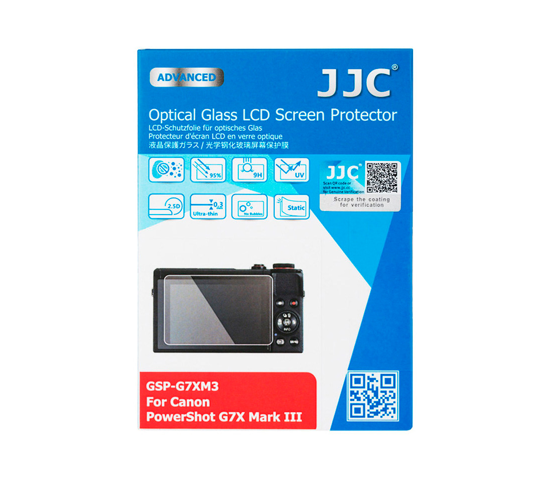 Защитное стекло JJC для Canon G7 X Mark III / EOS M200 / EOS R8 / EOS R50 / 850D