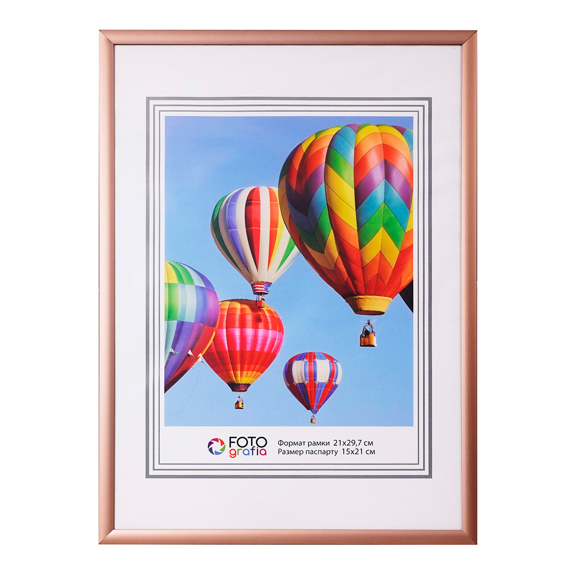 Фоторамка Fotografia А4 21x29.7 см, алюминий, бронзовая (FFAL-8306)