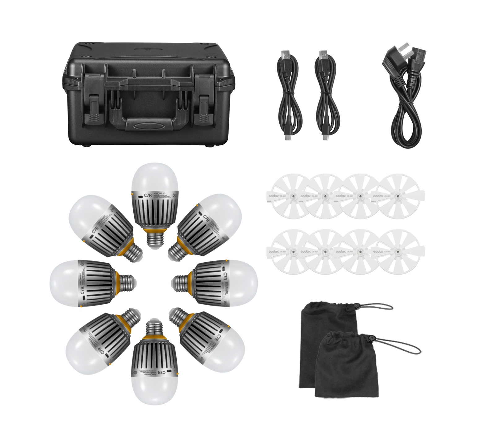 Комплект Godox Knowled C7R-K8, светодиодный, RGBWW, 8х10 Вт