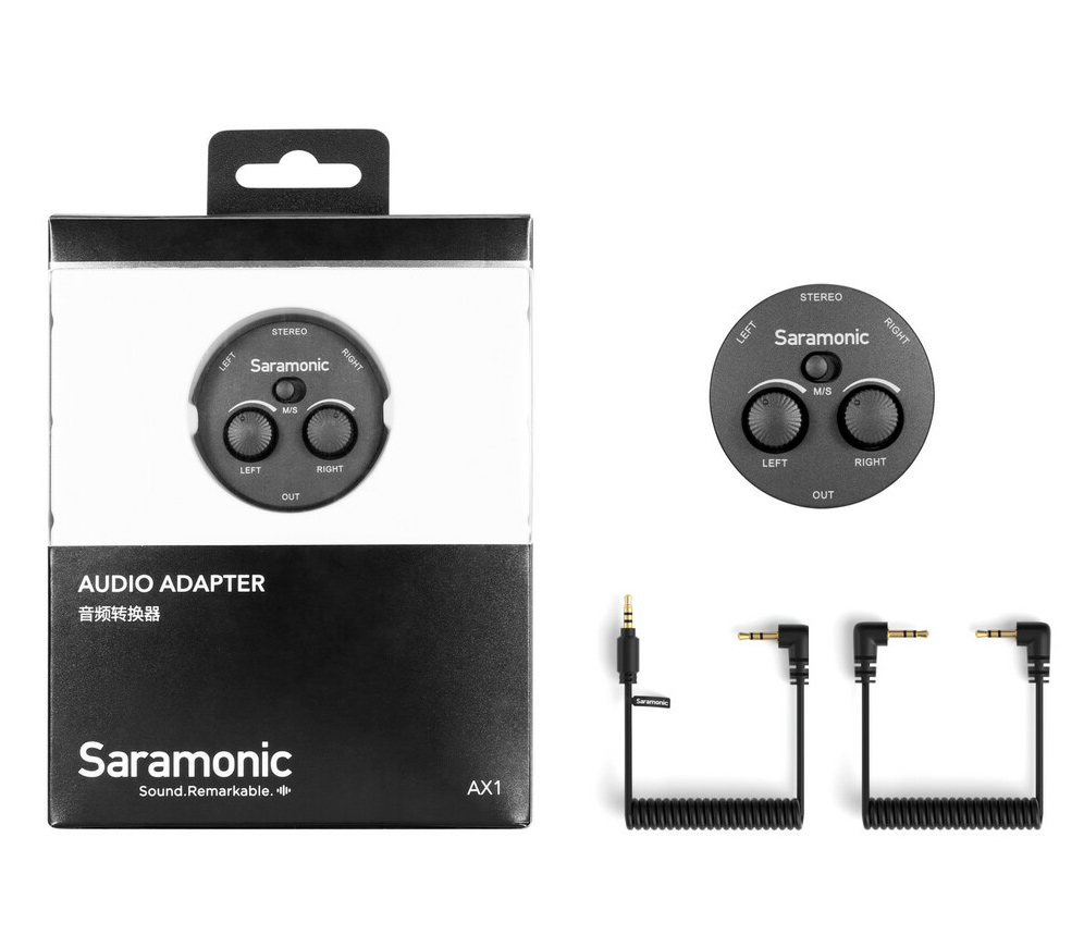 Аудиомикшер Saramonic AX1 двухканальный, 3.5 мм TRS / TRRS, пассивный
