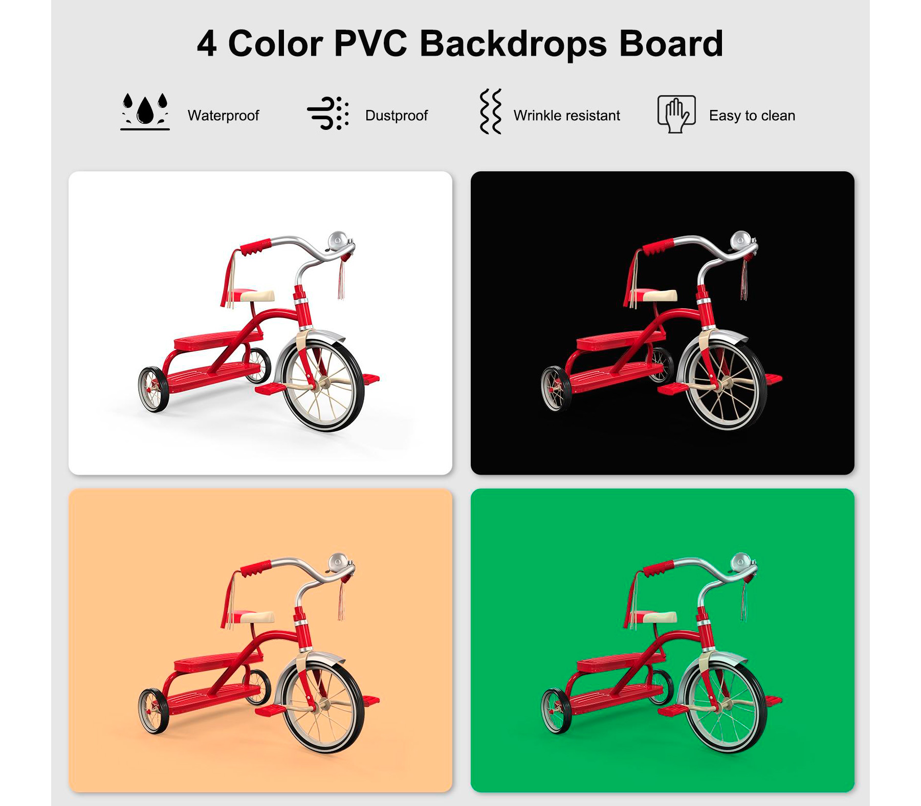 Фотобокс Puluz PU5064EU, 60 х 50 х 40 см, складной, с подсветкой и 4 фонами (уцененный)