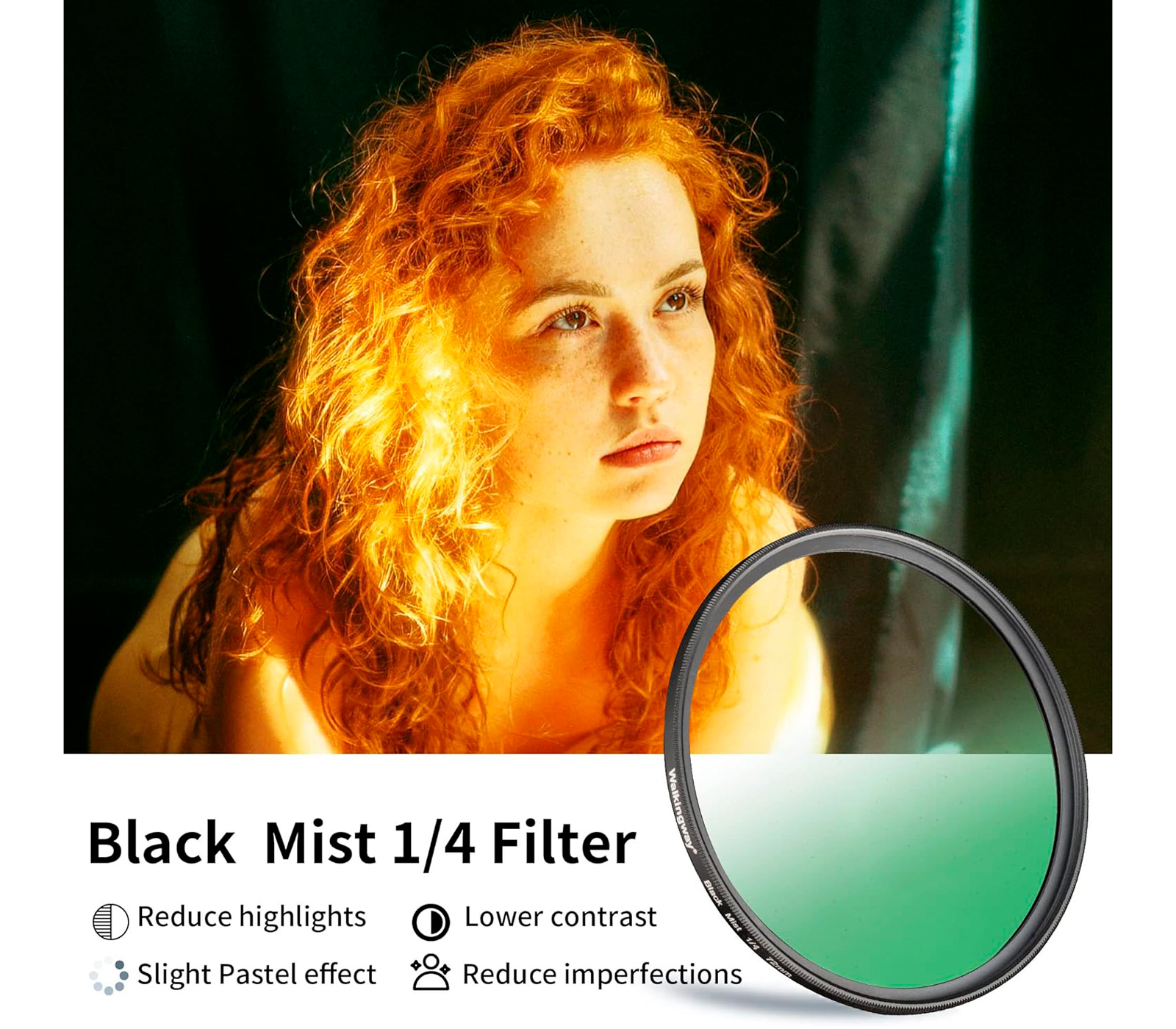 Светофильтр Walking Way Black Mist 1/4 77mm