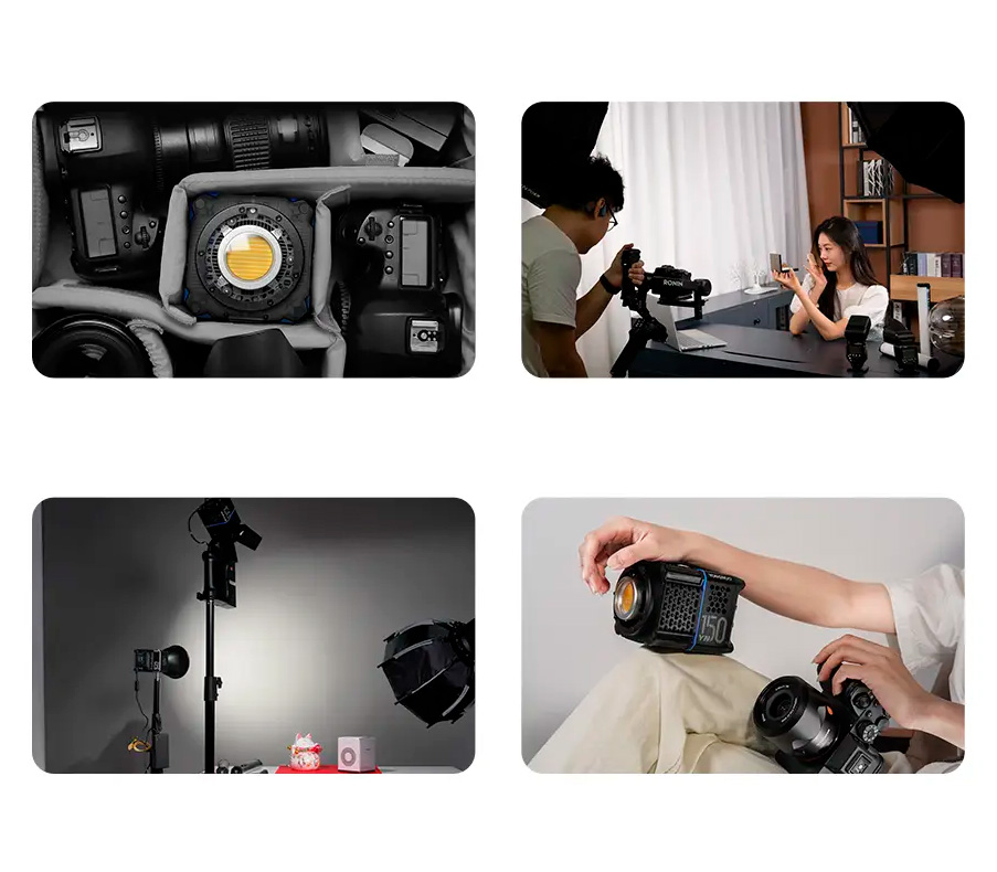 Осветитель Yongnuo YN150LI Kit, 3200-5600К, с рукояткой и сетевым адаптером, mini Bowens