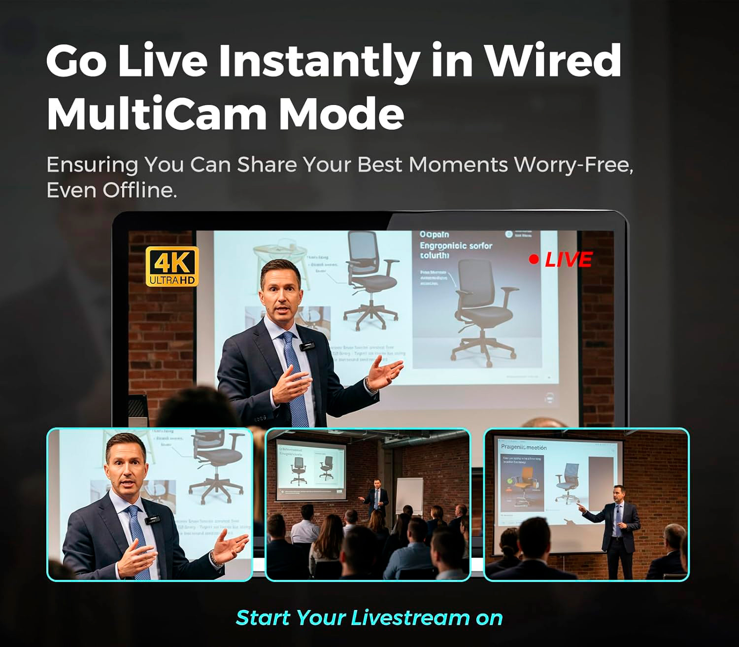 Веб-камера Nearity NearStream VM20, 4K, 10х опт. зум, HDMI, USB, Ethernet