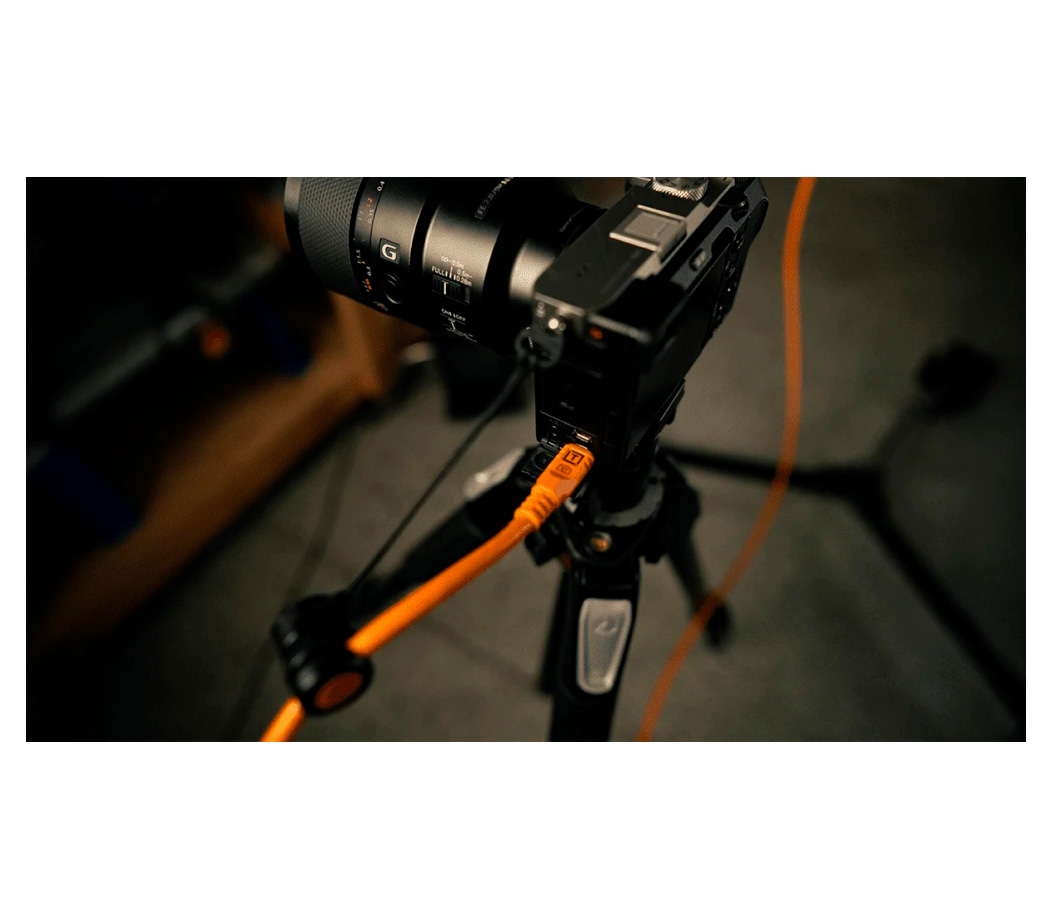 Кабель Tether Tools TetherPro Optima 10G Orange, прямые USB-C / USB-C, длина 3 м