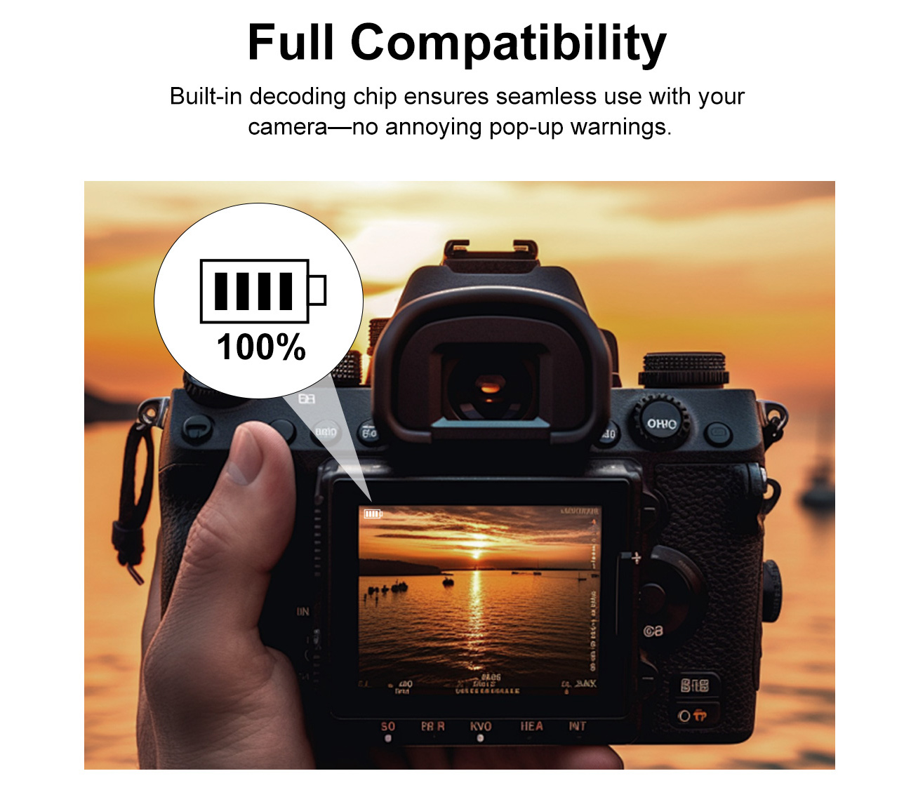 Аккумулятор Kingma LP-E6NH с портом зарядки USB-C, 2600 мАч