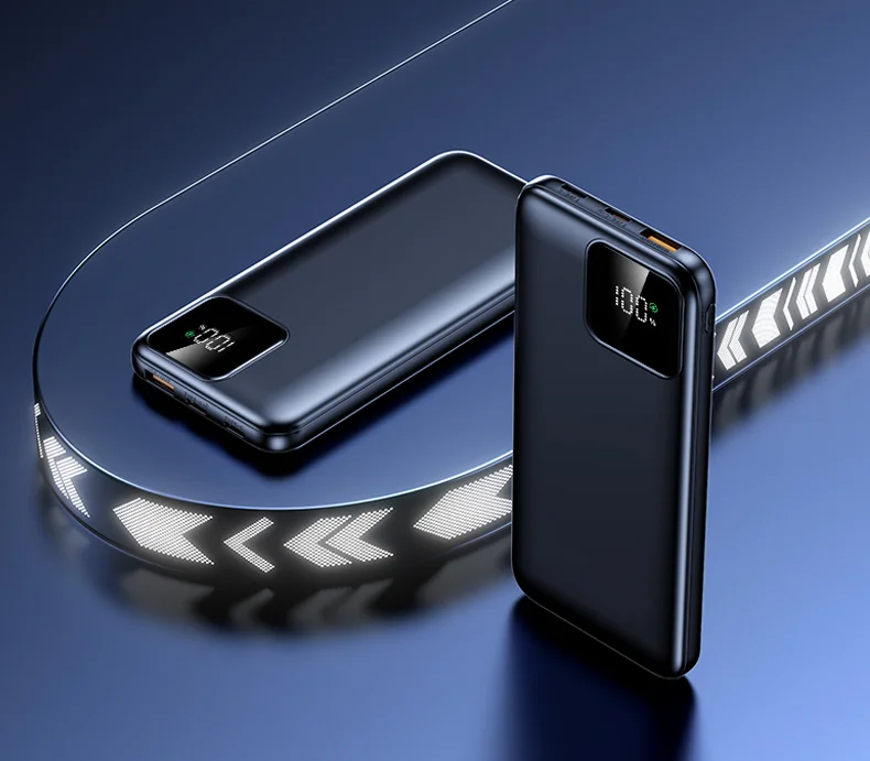 Внешний аккумулятор Aksberry E101 Violet, 22.5 Вт, 10 000 мАч, черный