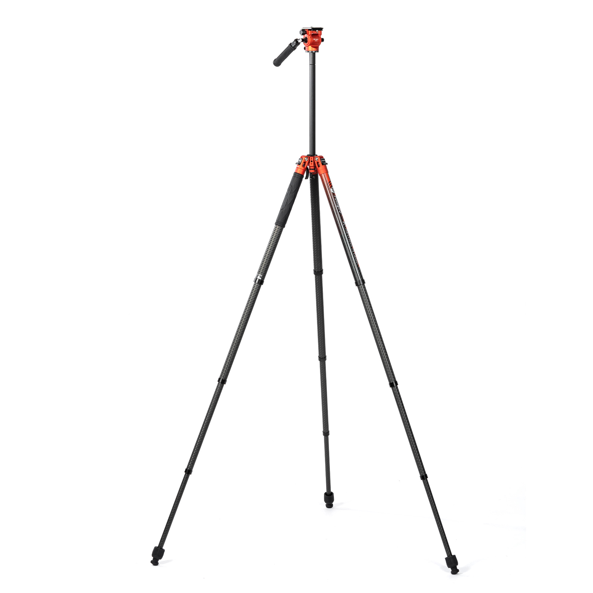 Штатив Fotopro X-Aircross 4 Video Orange, карбоновый, с головой MH-2D, до 3 кг