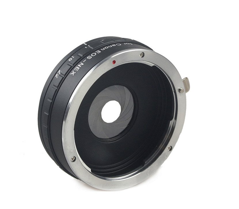Адаптер Fujimi для объективов Canon EOS на камеры Sony E, c диафрагмой