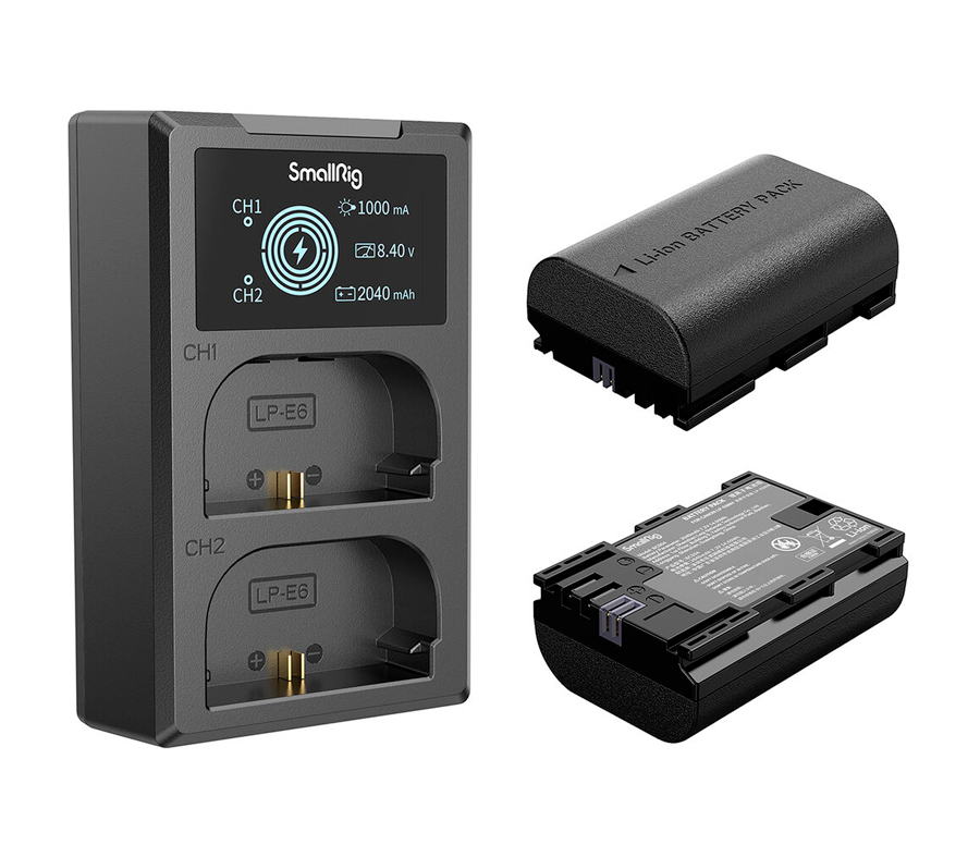 Аккумуляторы SmallRig LP-E6NH с зарядным устройством (3821)