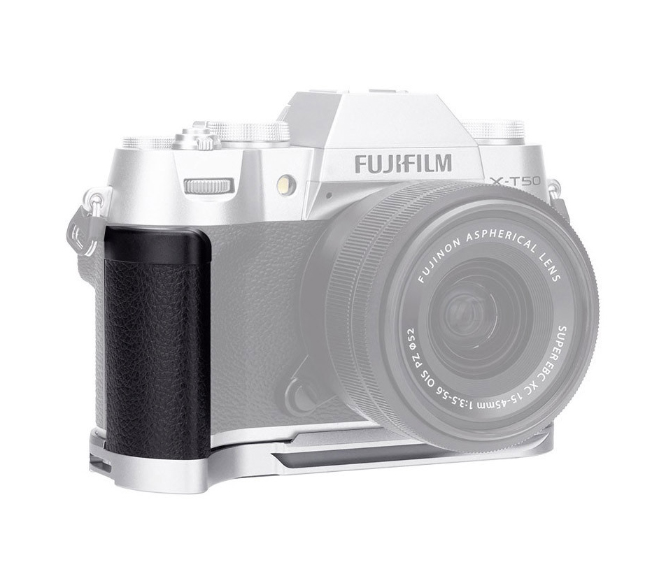 Дополнительный хват JJC HG-XT50 Silver, для Fujifilm X-T50, серебристый