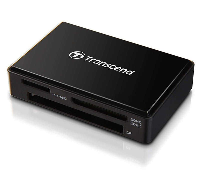 Карт-ридер Transcend RDF8 USB3.1 (TS-RDF8K2), черный (уцененный)