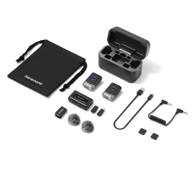 Беспроводная система Saramonic Mix, 2 микрофона, USB-C / Lightning / 3.5 мм, кейс
