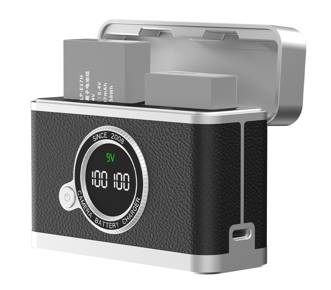 Зарядный кейс Kingma BM070-LPE17 для 2х Canon LP-E17, черный