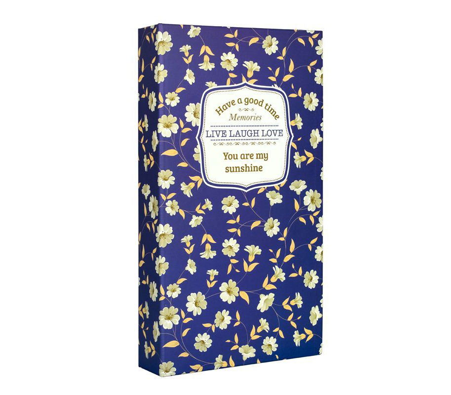 Фотоальбом Мирам 10x15 см, 300 фото, цветы, синий