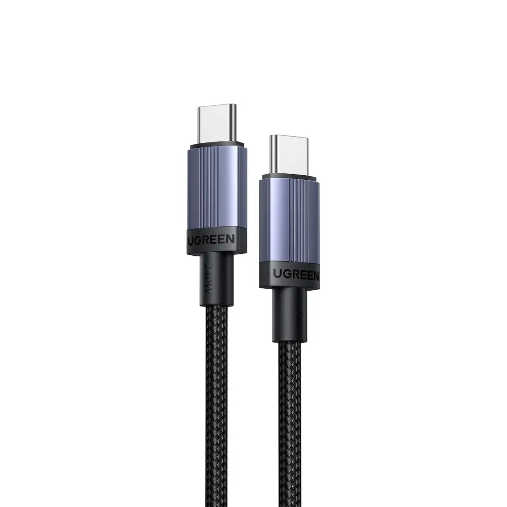 Кабель Ugreen L532, USB-C - USB-C, 240 Вт, 1 м, серый