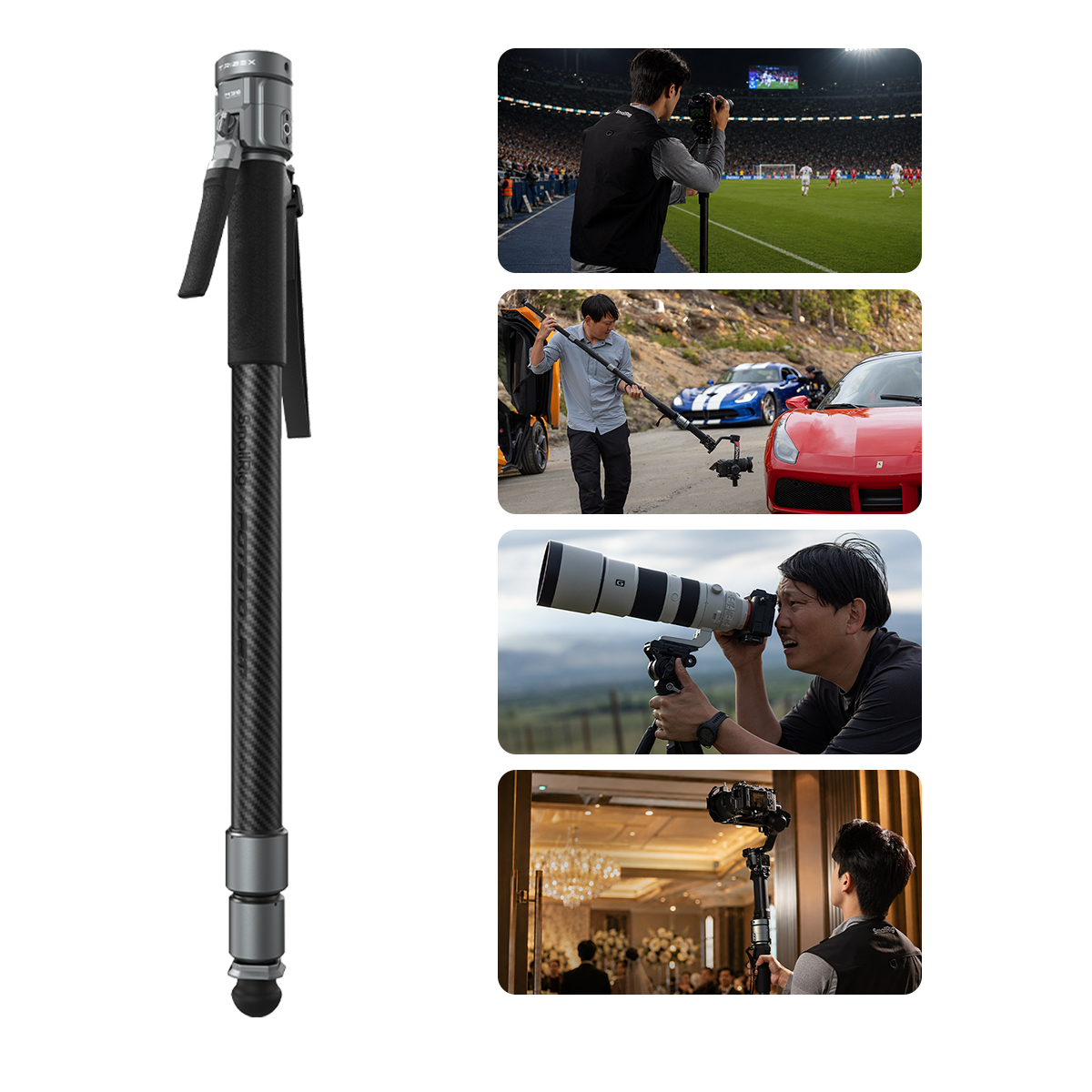 Монопод SmallRig x Potato Jet 6284 TRIBEX PRO, карбоновый, быстроразборный, базовая версия