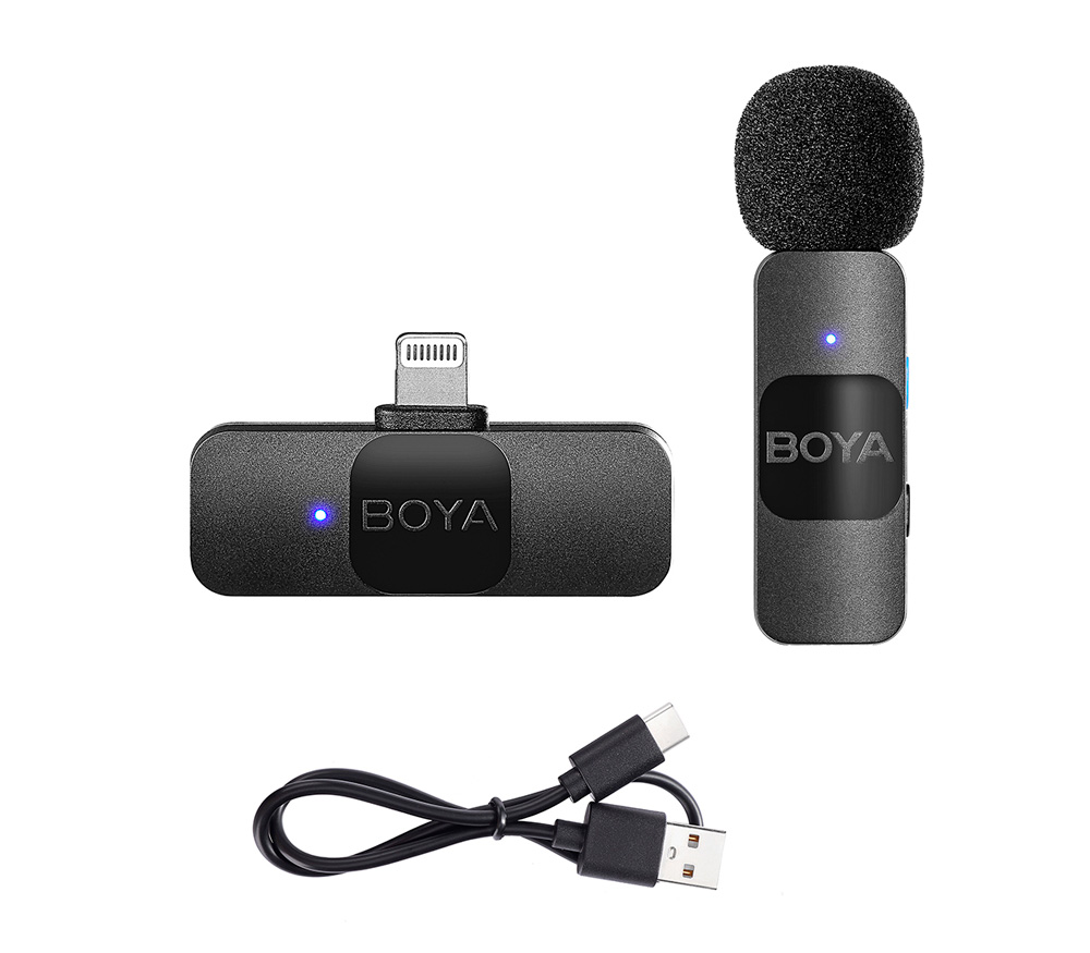 Беспроводная система Boya BY-V1, 2.4 ГГц, TX+RX, Lightning (уцененный)