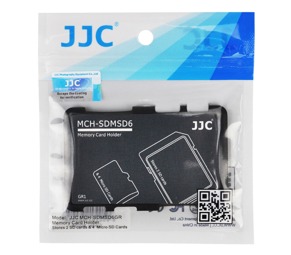Кейс для карт памяти JJC MCH-SDMSD6GR, 2 SD + 4 MicroSD