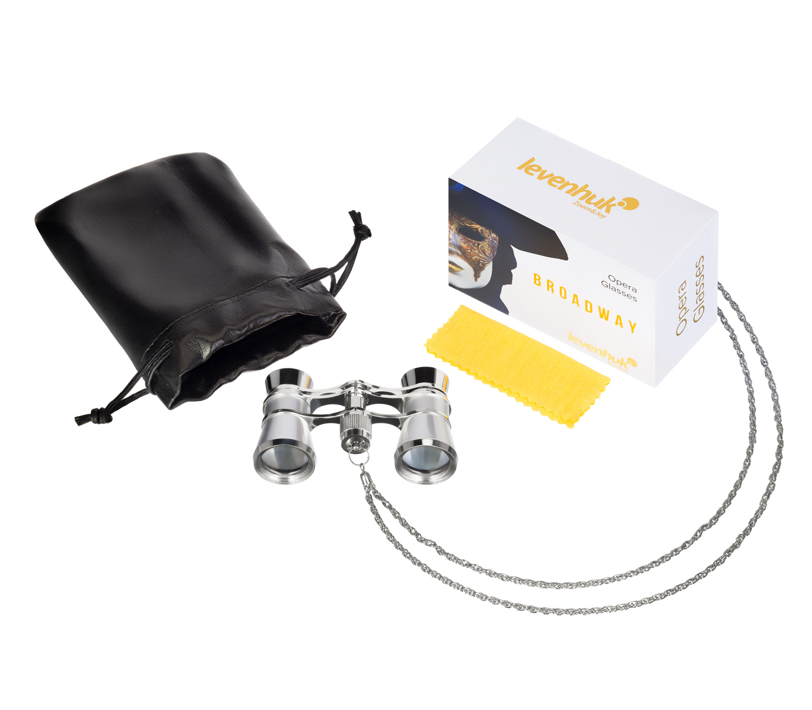 Театральный бинокль Levenhuk Broadway 325B, серебристый