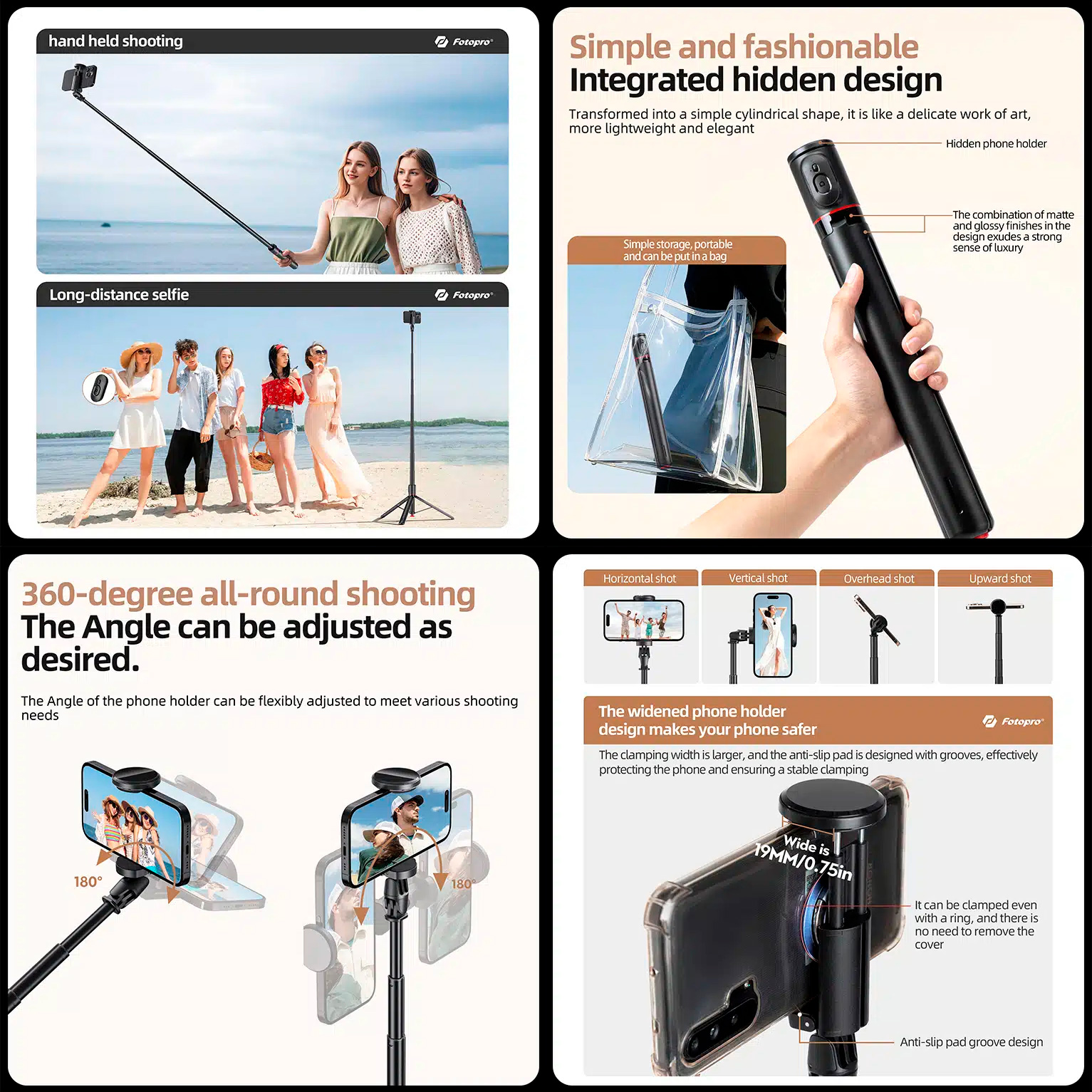 Штатив + палка для селфи Fotopro TL-803, для смартфона