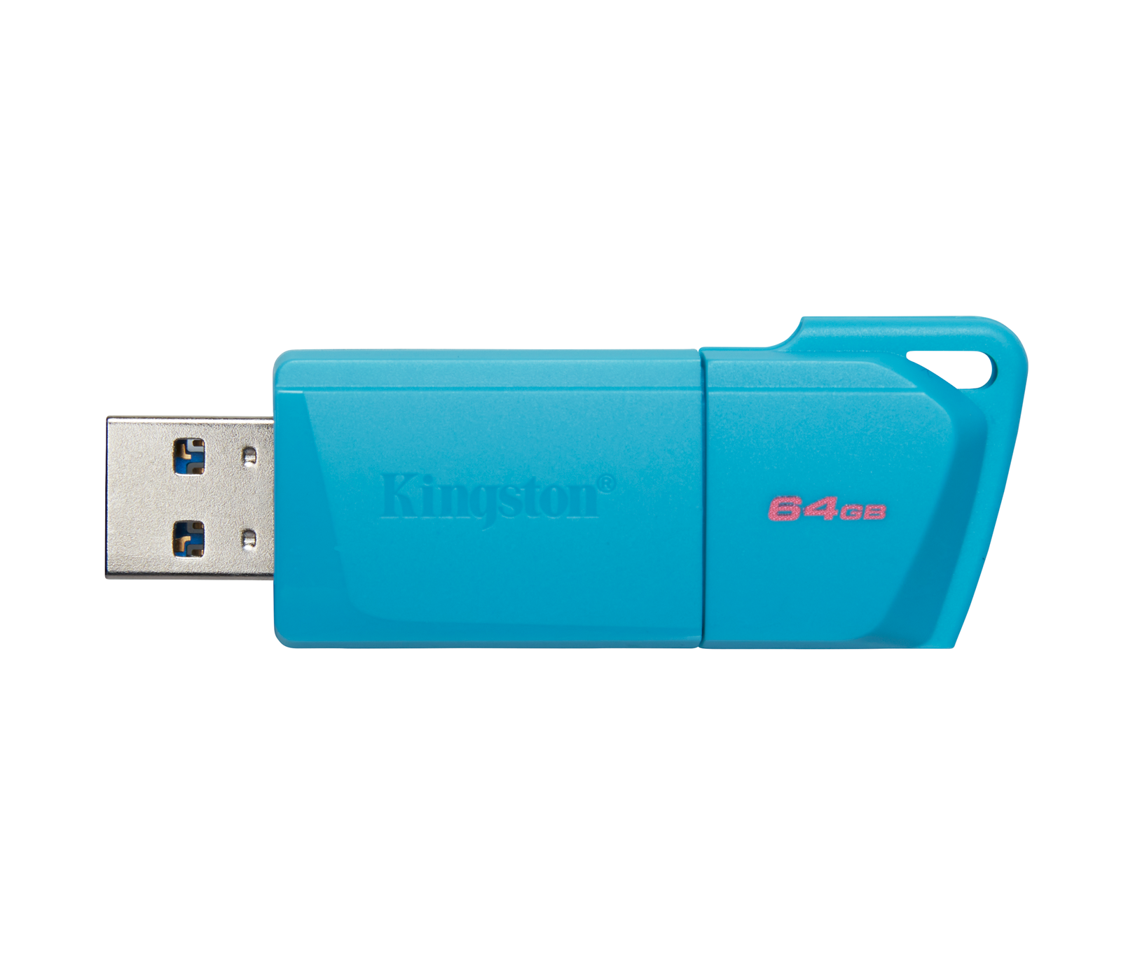 Накопитель Kingston USB3.2 Flash 64GB DataTraveler Exodia M - Neon Aqua, голубой