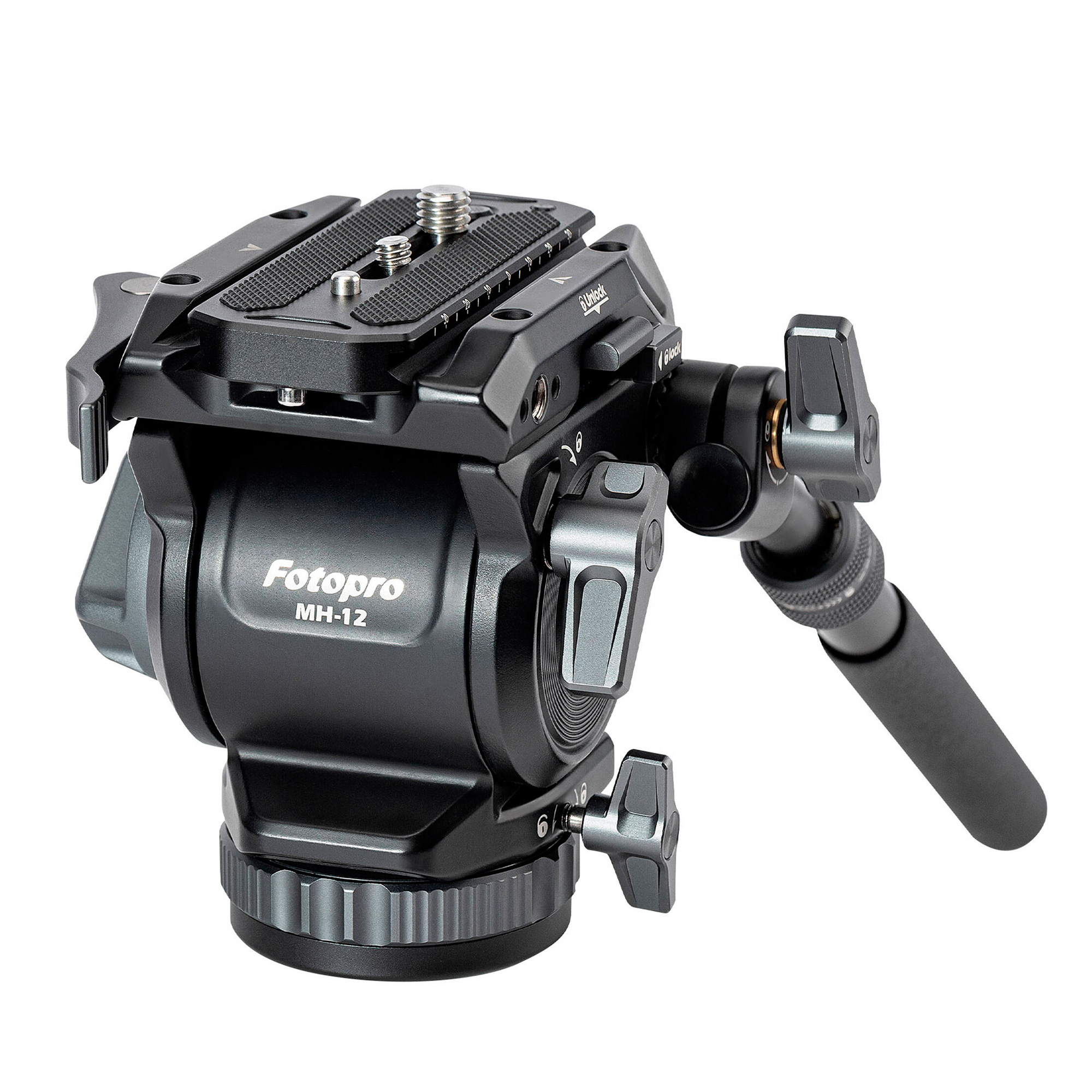 Штатив Fotopro Origin O-9+MH-12, черный с серым, до 6 кг