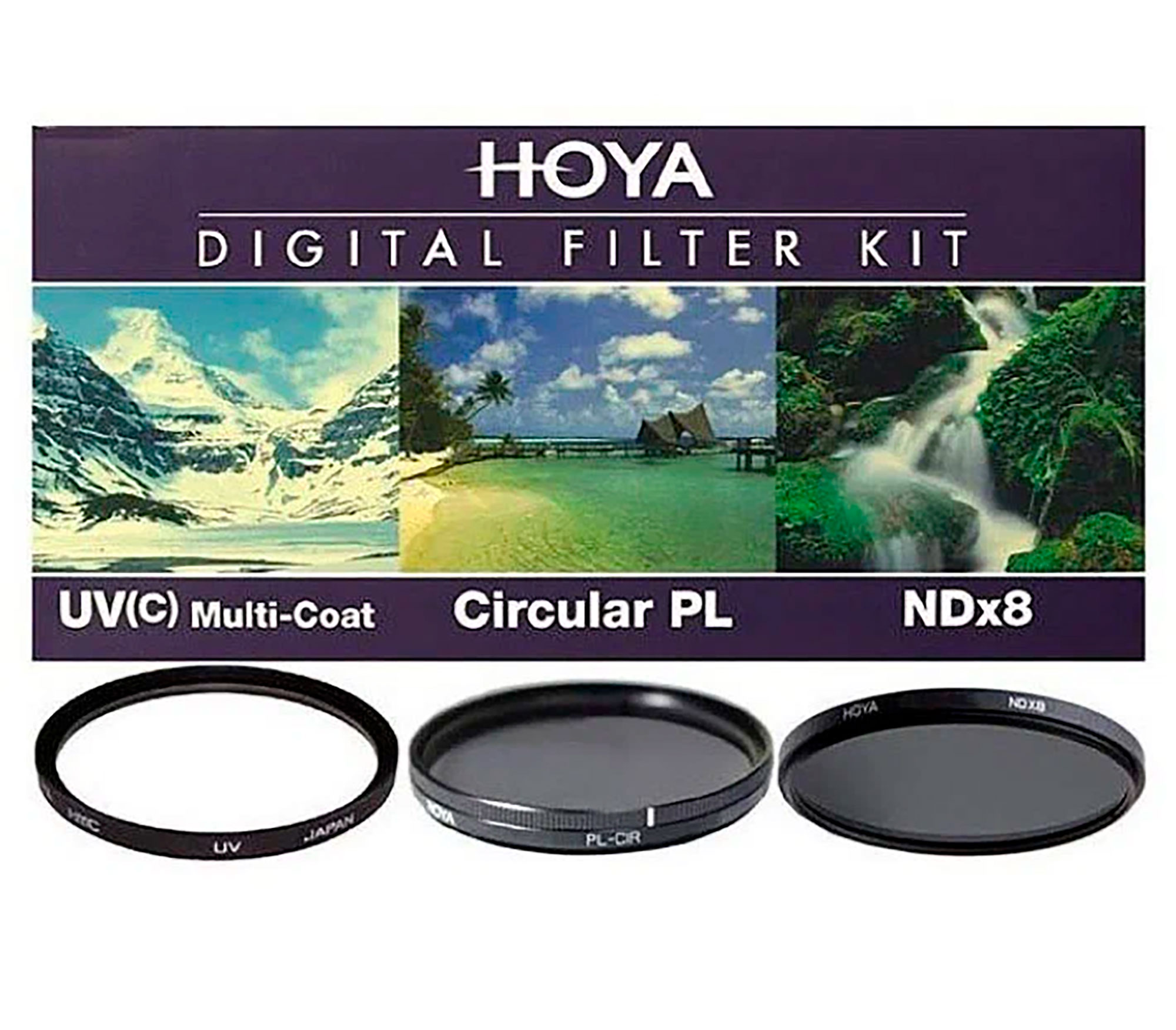 Набор светофильтров Hoya Digital Filter Kit: 62mm UV (C) HMC Multi, PL-CIR, NDX8