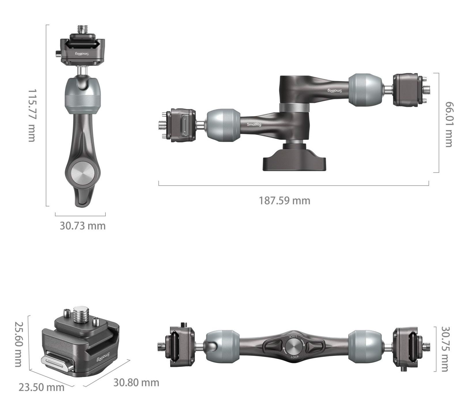 Держатель SmallRig 4490 HawkLock H21 Magic Arm 7"
